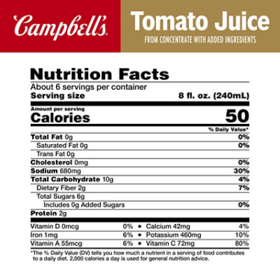 Campbell's Tomato Juice Tomato Juice - 46 Fl. Oz. - Image 3