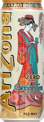 AriZona Zero Calorie Green Tea With Ginseng - 22 Fl. Oz.