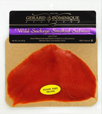 Gerard & Dominique Wild Sockeye Lox Sugar Free - 3 OZ - Image 2