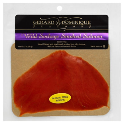 Gerard & Dominique Wild Sockeye Lox Sugar Free - 3 OZ - Image 1