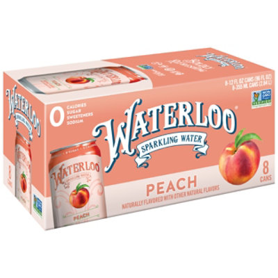 Waterloo Peach Sparkling Water - 8-12 Fl. Oz. - Image 1