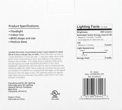 G.e.  65 Watt 10k Hour Led Bulb - 2 CT - Image 4