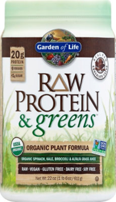 Garden Of Life Raw Protein Grn Chocolate - 22 OZ - Image 2