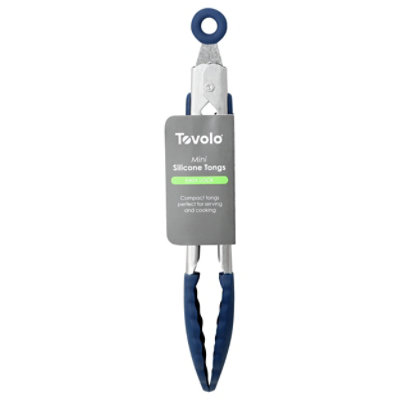 Tovolo Mini Silicone Tongs Dark Blue - Each - Image 3