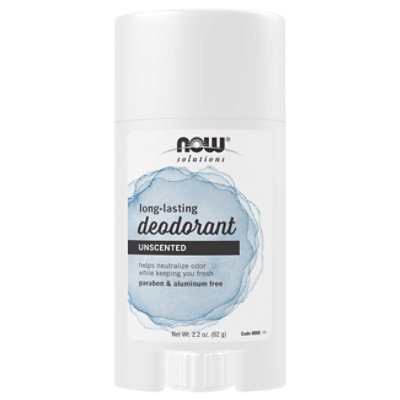Now Foods Unscented Long Lasting Deodorant Stick - 2.2 OZ - Image 2