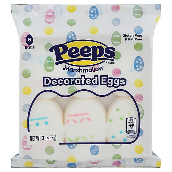 Peeps Eggs Decorated 6ct - 3OZ