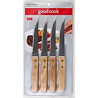 GoodCook Knife Steak Set Wood - 4 Count - Image 2