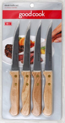 GoodCook Knife Steak Set Wood - 4 Count - Image 2