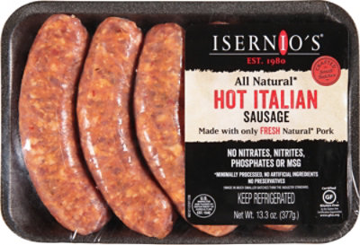 Isernios Pork Sausage Link Hot Italian - 13.3OZ - Image 2