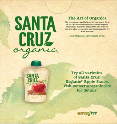 Santa Cruz Organic Cinnamon Apple Sauce Pouches - 4-3.2 Oz - Image 4