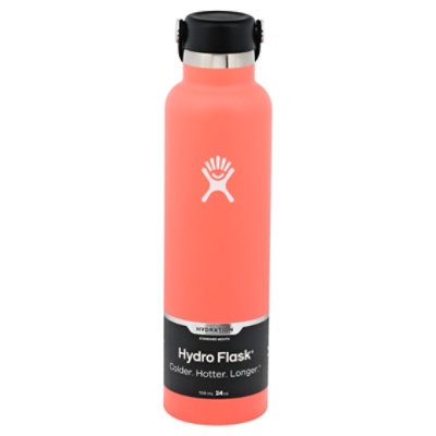  Hydro Flask Water Bottle - Standard Mouth Flex Lid - 18 oz,  Hibiscus : Sports & Outdoors