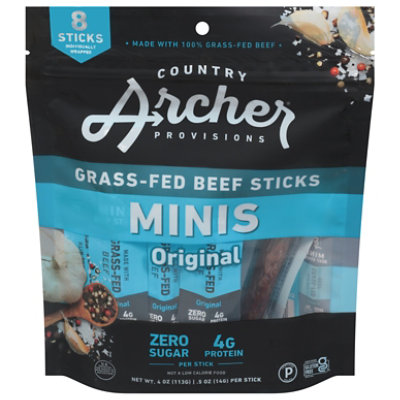 Country Archer Original Beef Mini Stick Bag 8 Count - 4 OZ - Image 1