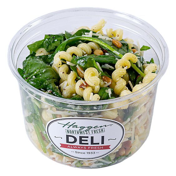 Haggen Spinach Pasta Salad - Made Right Here Always Fresh - 0.5 Lb.