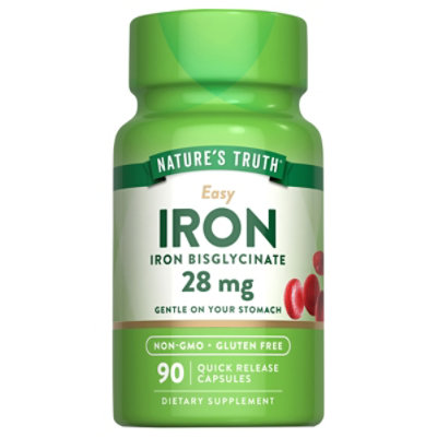 Natures Truth Easy Iron 28mg - 90 CT - Image 1
