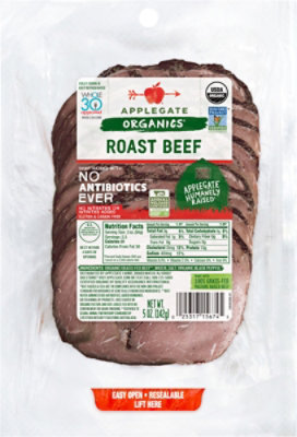 Applegate Sliced Roast Beef Organic - 5 OZ - Image 2