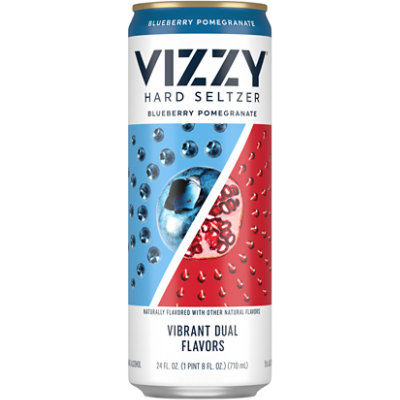 Vizzy Blueberry Pomegranate Hard Seltzer Beer 5% ABV Can - 24 Fl. Oz. - Image 1