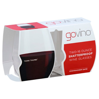 GoVino Best Govino Ever Dishwasher Safe Wine Glass 2 pack 12 oz