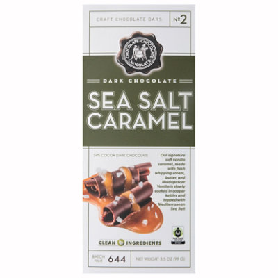 Dark Chocolate Bar Sea Salt Caramel - 3.5 Oz - Image 3