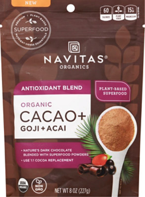 Navitas Cacao Plus Antioxidant Powder - 8 OZ - Image 2