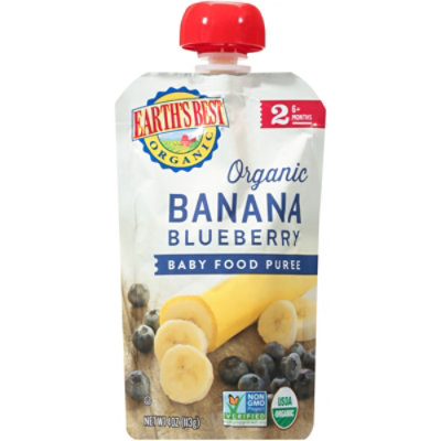 Earths Best Organic 2nd Foods Banana Blueberry Puree Pouch - 4 OZ - Image 2