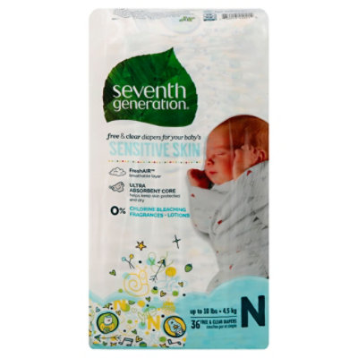 Seventh Generation Newborn Diapers - 36 CT - Image 3
