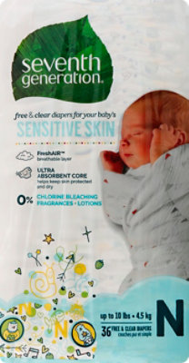 Seventh Generation Newborn Diapers - 36 CT - Image 2