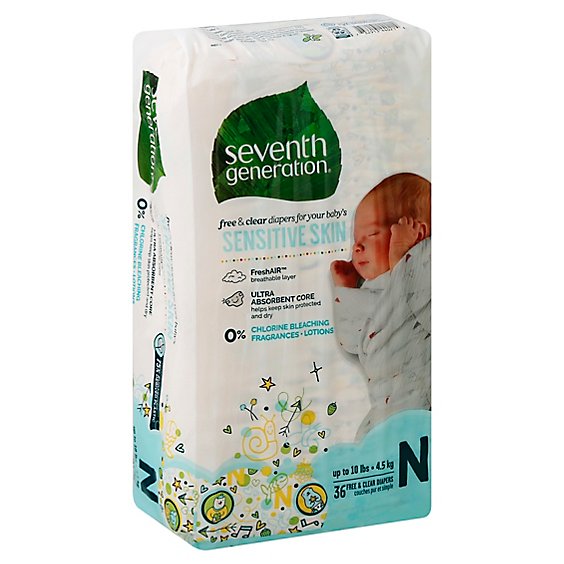 Seventh Generation Newborn Diapers - 36 CT