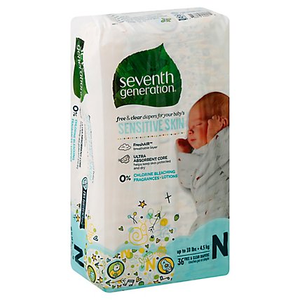 Seventh Generation Newborn Diapers - 36 CT - Image 1