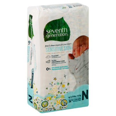 Seventh Generation Newborn Diapers - 36 CT - ACME Markets