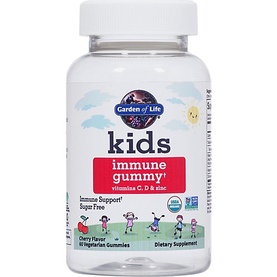 Garden Of Life Kids Dietary Supplement Gummies Immune With Vitamins C D & Zinc - 60 Count