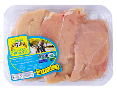 Mary's Organic Chicken Breast Thin Cut Boneless Skinless - NAE Veg Fed Cage Free - 1.25 lbs. - Image 1