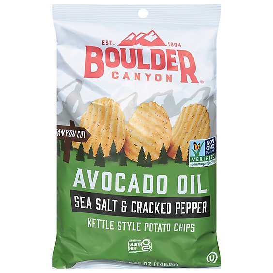 Boulder Canyon Chips Sea Salt And Cracked Pepper - 5.25 OZ
