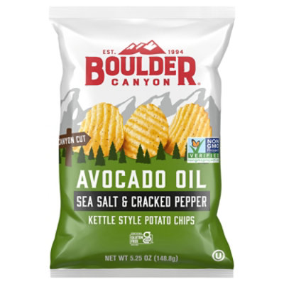 Boulder Canyon Chips Sea Salt And Cracked Pepper - 5.25 OZ
