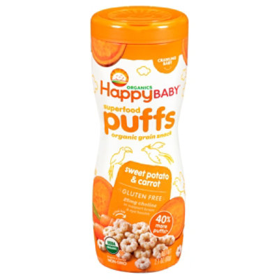 Happy Baby Organics Sweet Potato And Carrot Puffs - 2.1 Oz - Image 3