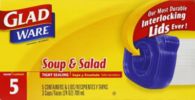 Gladware Soup & Salad Size Containers - 5 CT - Image 2