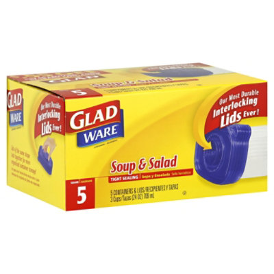 Gladware Soup & Salad Size Containers - 5 CT - Image 1