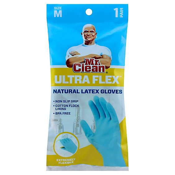 Mr Clean Laytex Gloves Medium - EA
