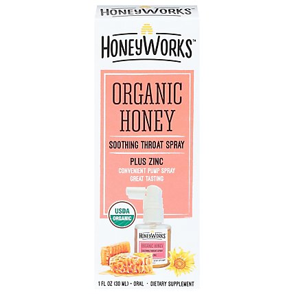 Honeyworks Adult Throat Relief Spray - 1 OZ - Image 1