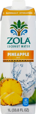 Zola Pineapple Coconut Water - 33.8 Fl. Oz. - Image 2