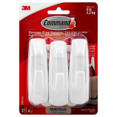 3M Command Large Hooks - 3 Count - Image 1