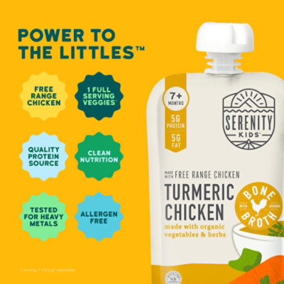 Serenity Kids Turmeric Chicken With Bone Broth - 3.5 Oz - Image 5