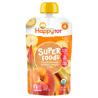 Happy Tot Organic Banana Peach & Mango - 4.22 OZ - Image 3