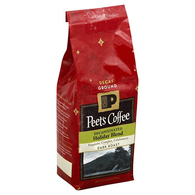 Peet's Holiday Blend Decaf Grd - 12 OZ - Image 1