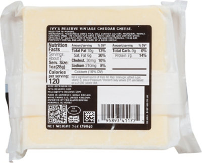 Ivy's Reserve Cheddar Cheese - 7 Oz - Image 6