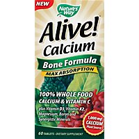Natures Way Alive Calcium Bone Supplement - 60 CT - Image 2