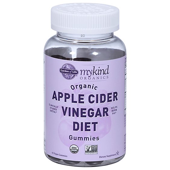 Garden Of Life Mykind Organics Apple Cider Vinegar Diet Gummies - 63EA