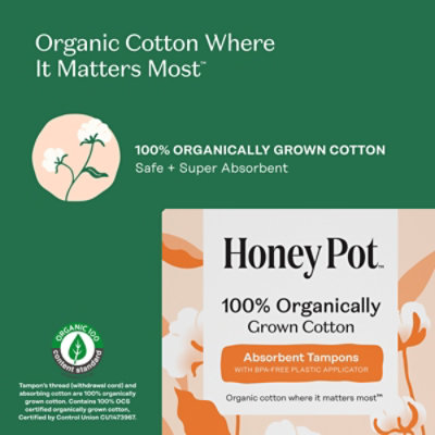 Honey Pot Tampons Duo Organic Bio Plasti - 18 CT - Image 7