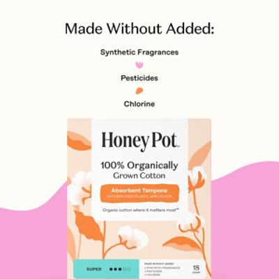 Honey Pot Tampons Duo Organic Bio Plasti - 18 CT - Image 3