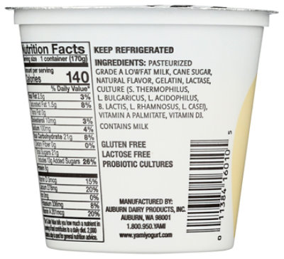 Yami Vanilla Yogurt - 6 OZ - Image 2