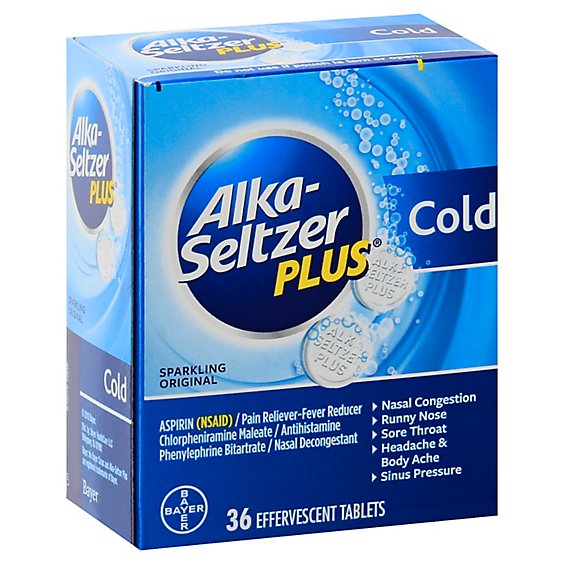 Alka-Seltzer Plus Cold Tablets - 36 Count